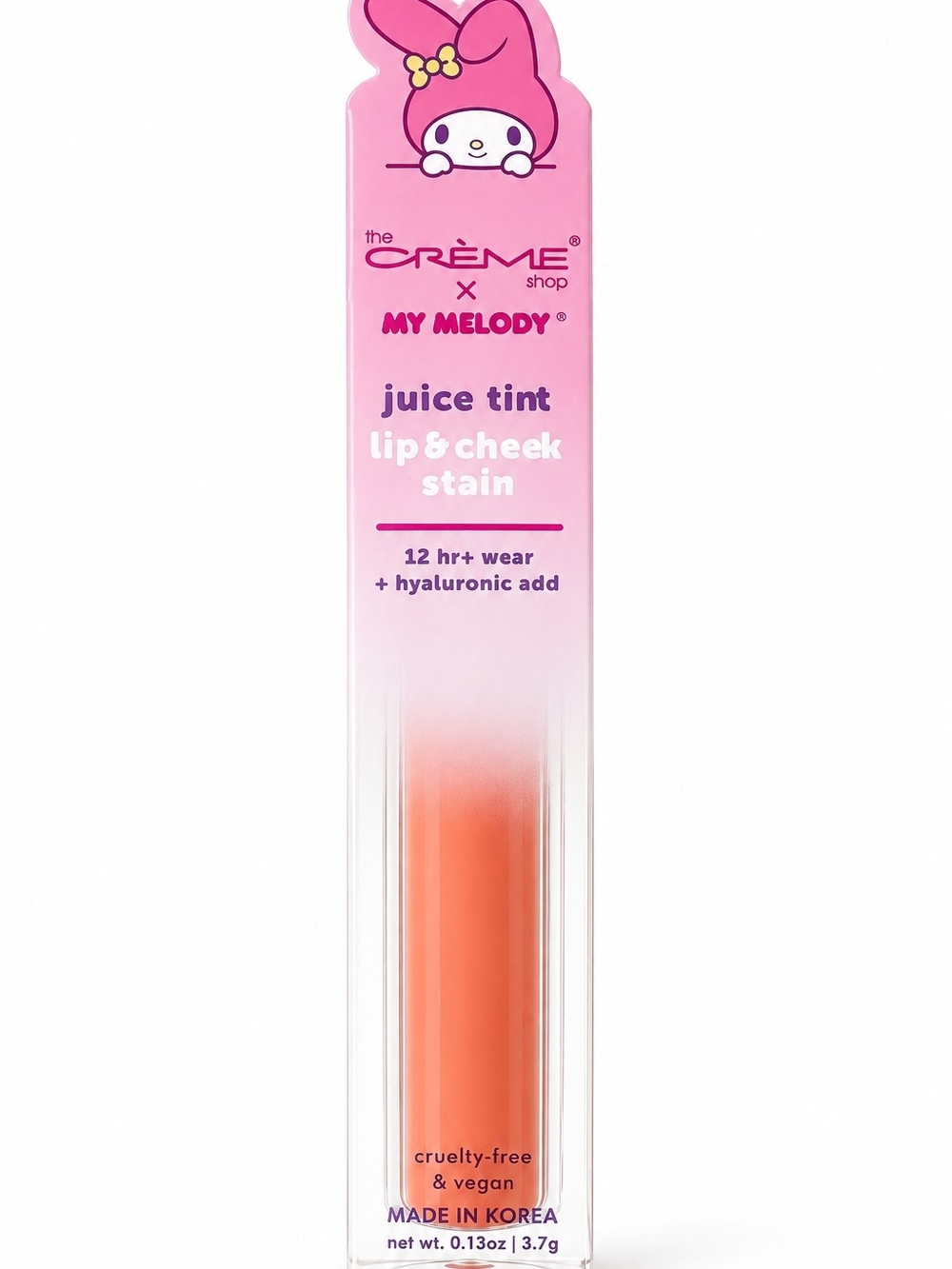 the CRÈME Shop x My Melody Juice Tint Lip & Cheek Stain - Coral Pink